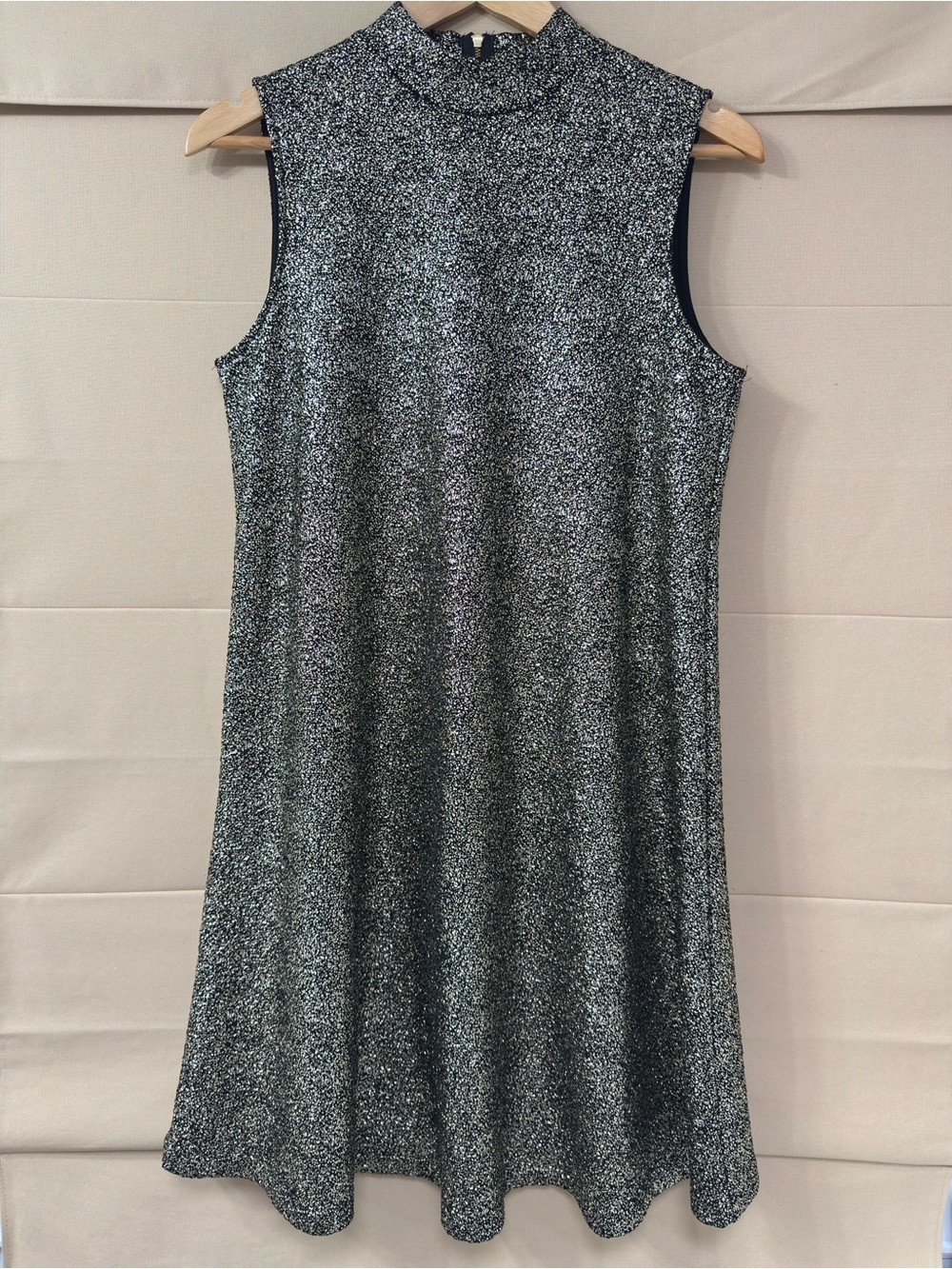 The Limited Silver and Black Sleeveless Midi Dress